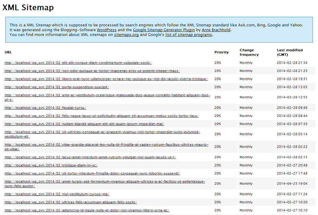 XML Sitemap