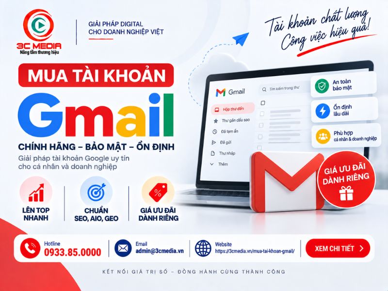 Mua Tài Khoản Gmail