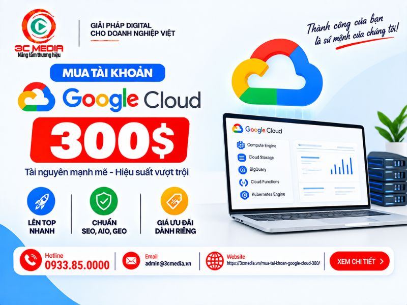 Mua Tài Khoản Google Cloud 300$