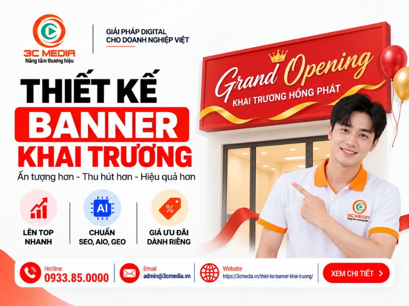 Thiết Kế Banner Khai Trương