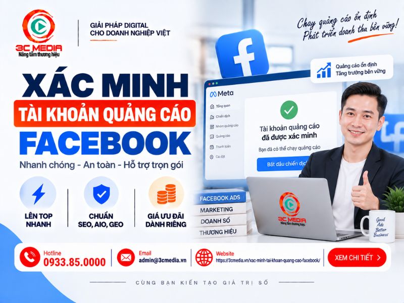 Xác Minh Tài Khoản Quảng Cáo Facebook