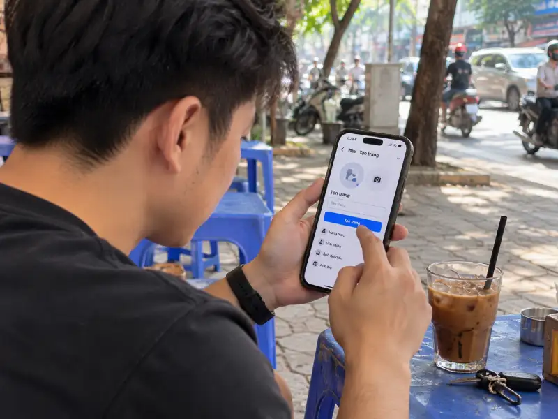 Tạo fanpage Facebook trên điện thoại tại quán cà phê – 3C Media