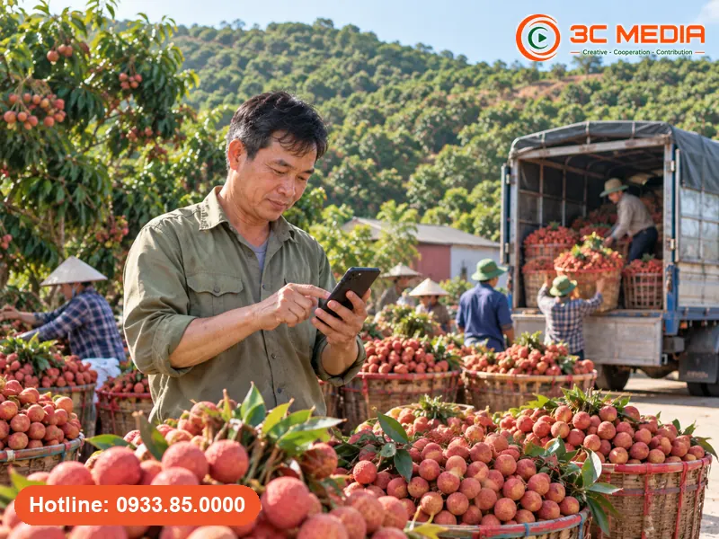 Chủ vựa vải thiều Lục Ngạn, Bắc Ninh xem giờ mở cửa mùa vụ trên Google Maps bằng điện thoại