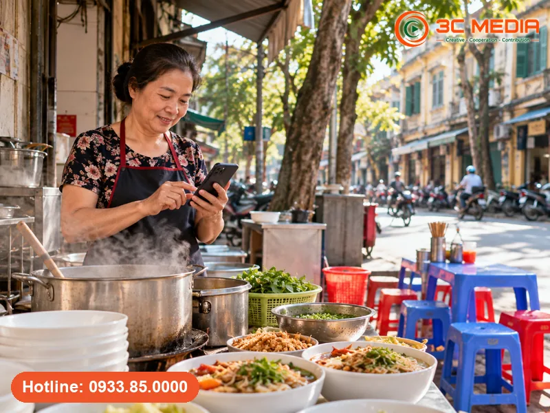 Chủ quán bánh đa cua phố cổ Hải Phòng xem địa chỉ và ảnh mặt tiền trên hồ sơ Google Maps