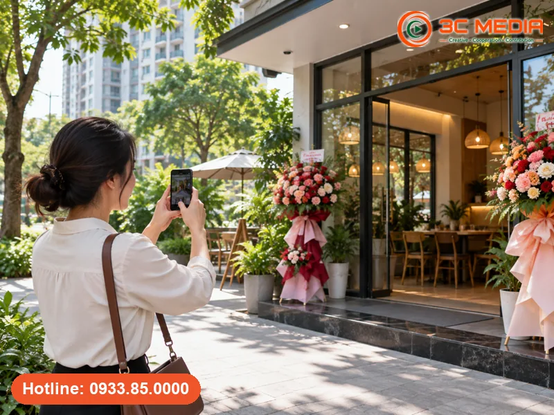 Chủ cửa hàng mới mở ở khu đô thị Ecopark, Văn Giang, Hưng Yên xem hồ sơ Google Maps trên điện thoại