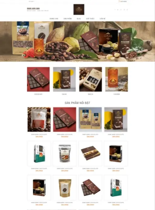Mẫu web bán cafe 3C Media