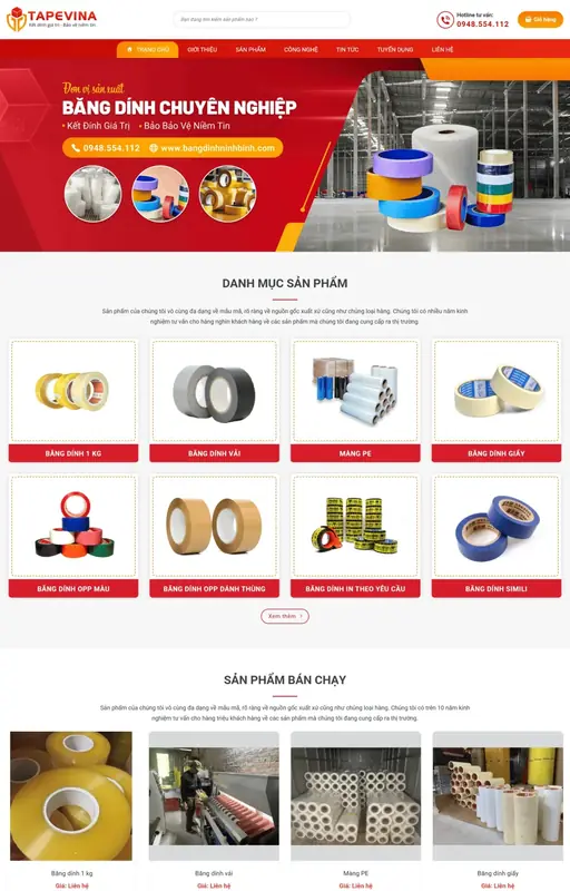 Mẫu web băng dính 3C Media