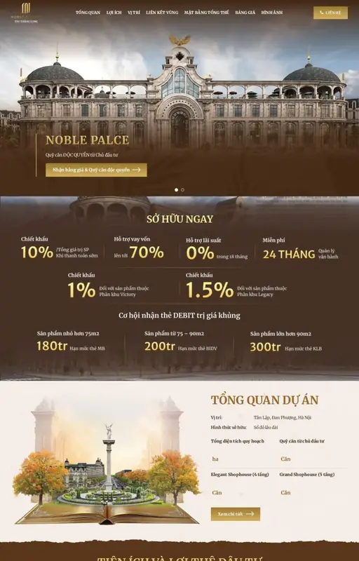 Mẫu web bất động sản cao cấp 3C Media