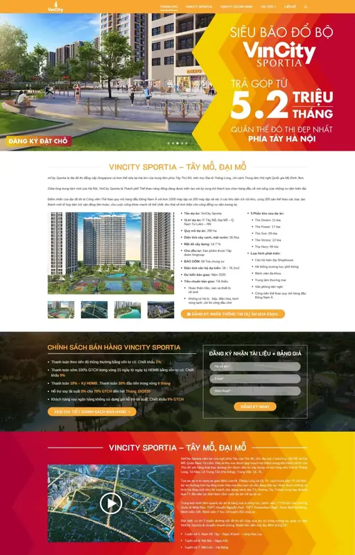 Mẫu web bất động sản mẫu 3 3C Media
