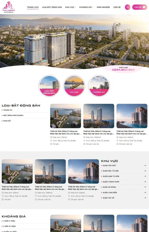Mẫu web công ty bất động sản 3C Media
