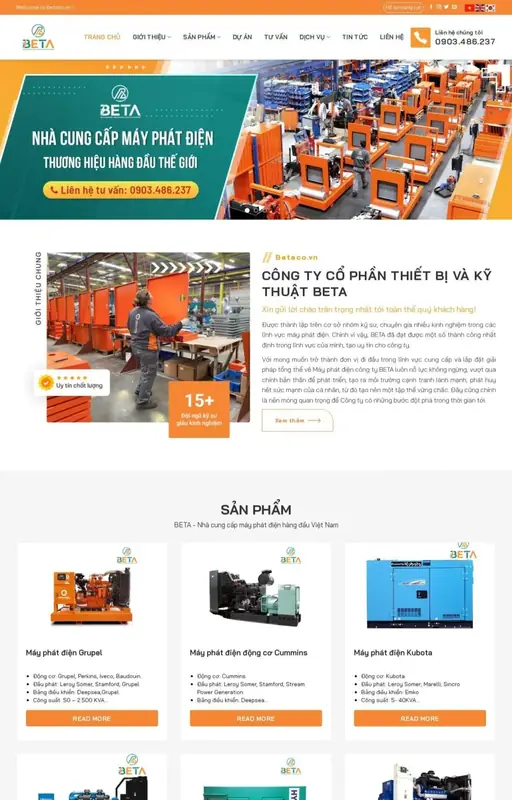 Mẫu web công ty dịch vụ 3C Media