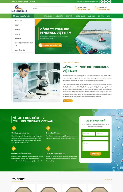 Mẫu web công ty khoáng chất 3C Media