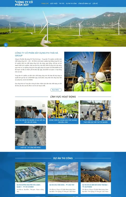 Mẫu web công ty xây dựng 3C Media