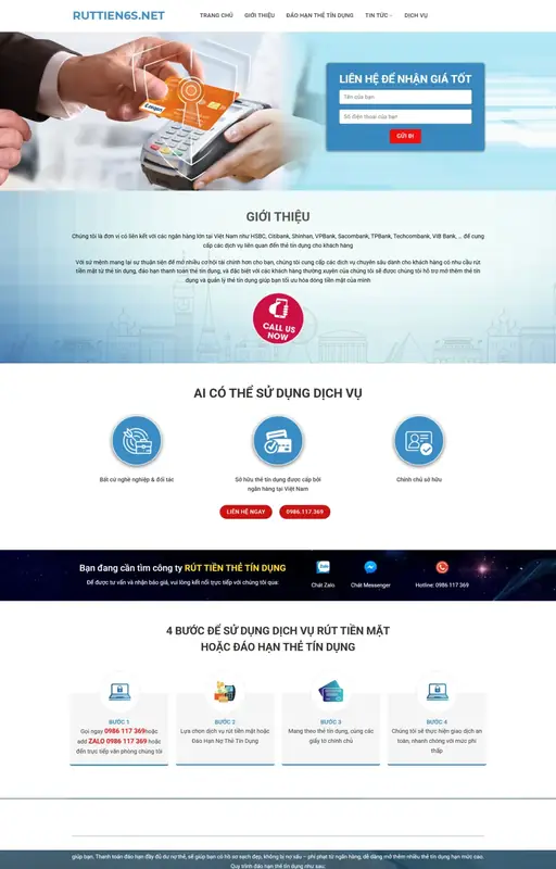 Mẫu web dịch vụ tài chính 3C Media