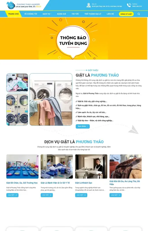 Mẫu web giặt là 3C Media
