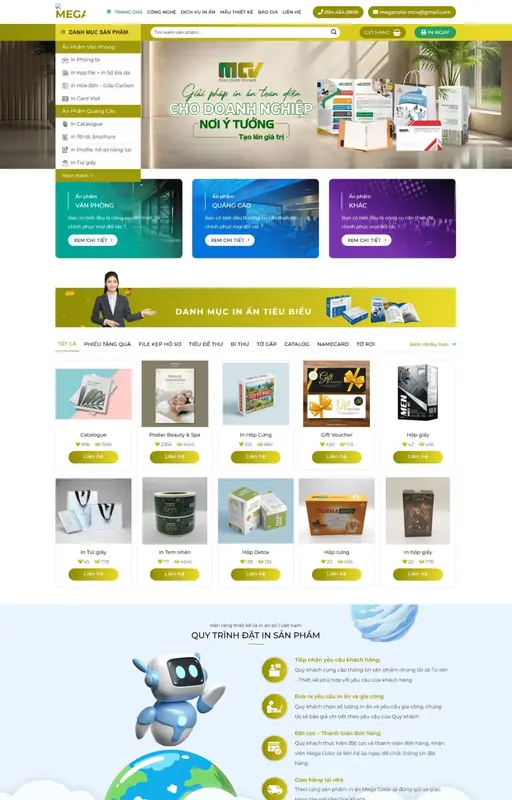 Mẫu web in ấn 3C Media