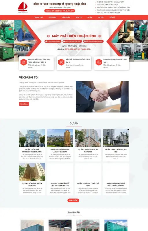 Mẫu web máy phát điện 3C Media