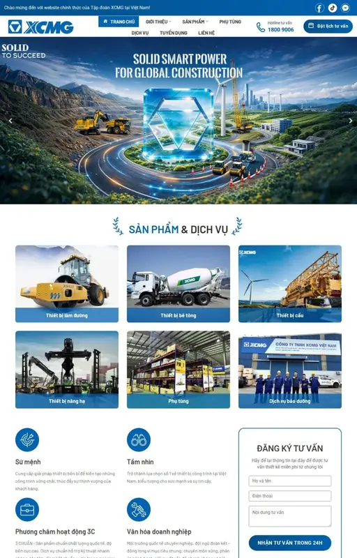 Mẫu web máy xây dựng 3C Media