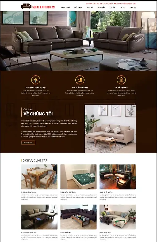 Mẫu web nội thất sofa 3C Media