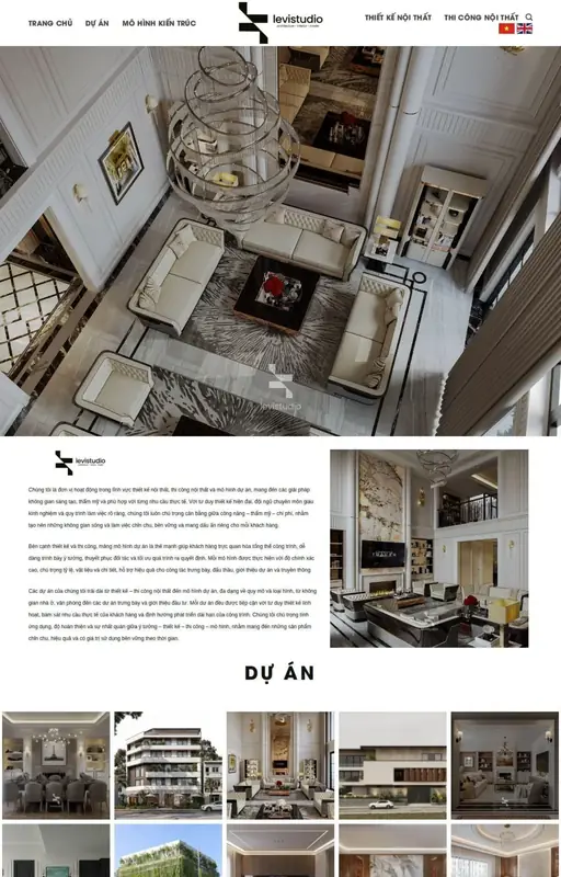 Mẫu web nội thất studio 3C Media