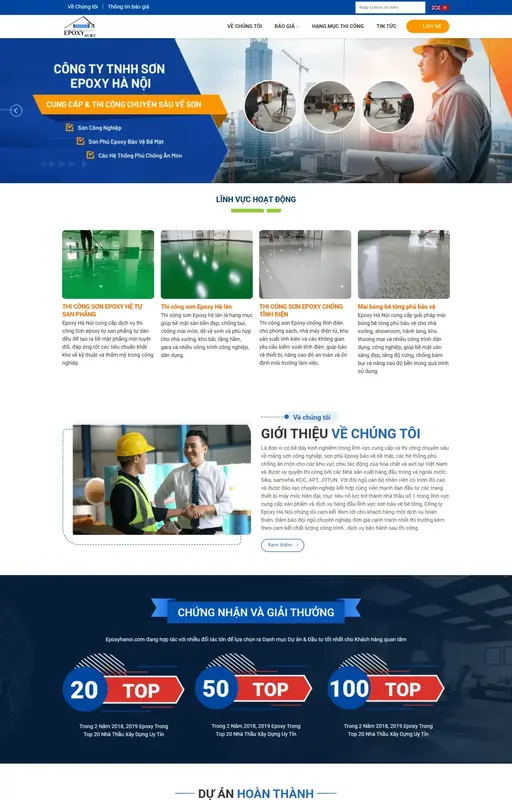 Mẫu web sơn epoxy 3C Media