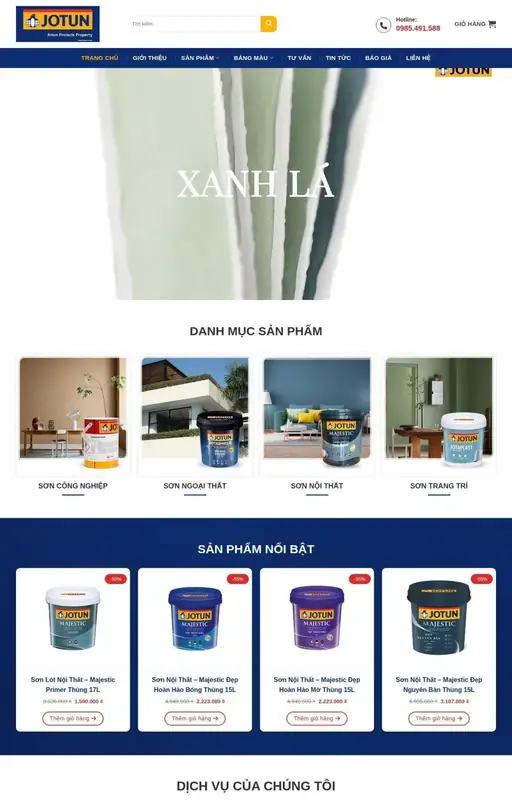 Mẫu web sơn nhà 3C Media