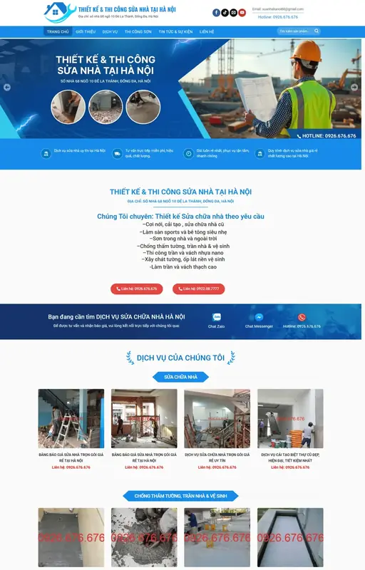 Mẫu web sửa nhà 3C Media