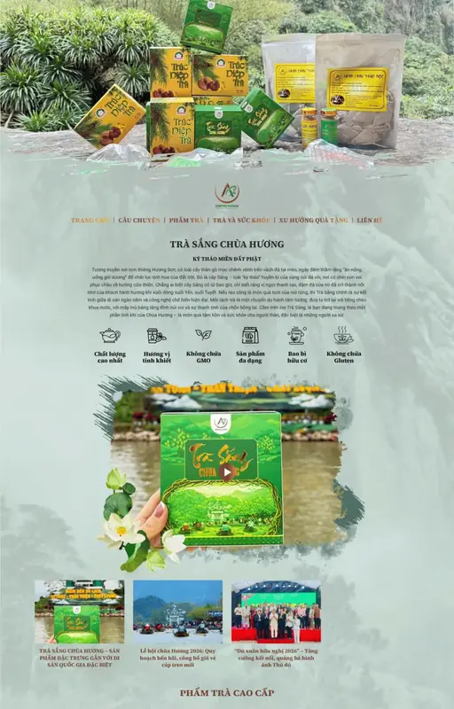 Mẫu web trà 3C Media