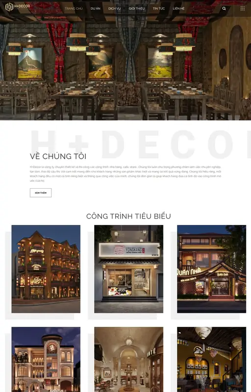 Mẫu web trang trí nội thất 3C Media