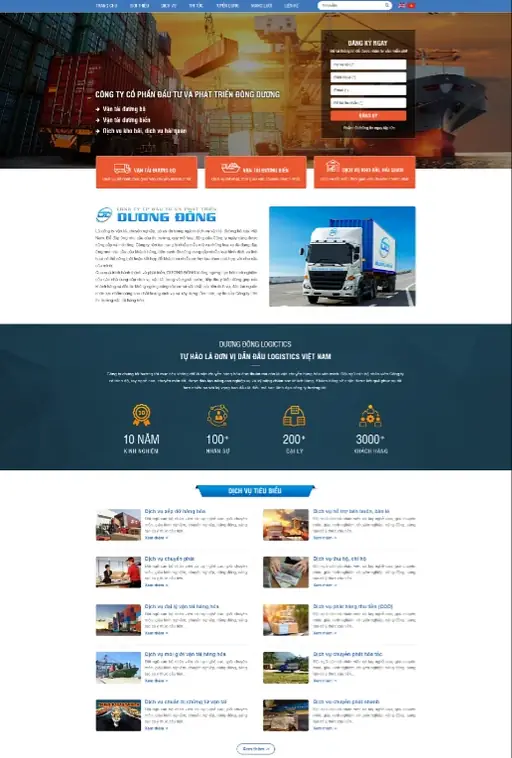 Mẫu web vận chuyển 3C Media