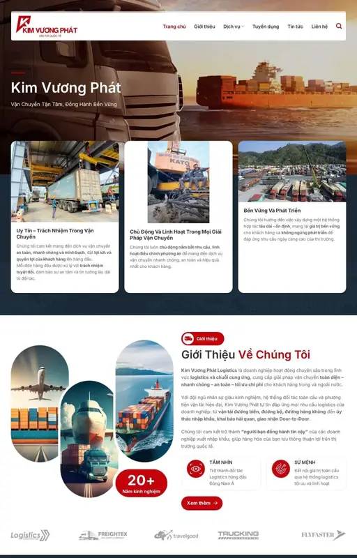 Mẫu web vận tải 3C Media
