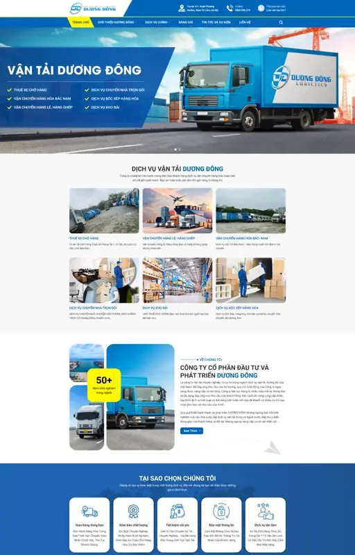 Mẫu web vận tải logistics 3C Media