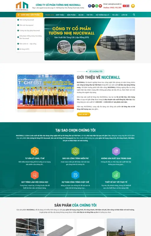 Mẫu web vật liệu xây dựng 3C Media