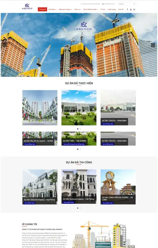 Mẫu web xây dựng 3C Media