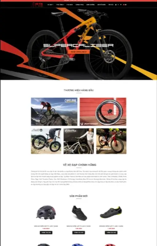 Mẫu web xe đạp 3C Media