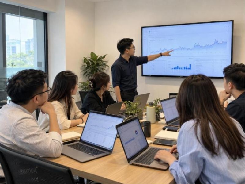 Học viên thực hành tại lớp khóa học SEO của 3C Media