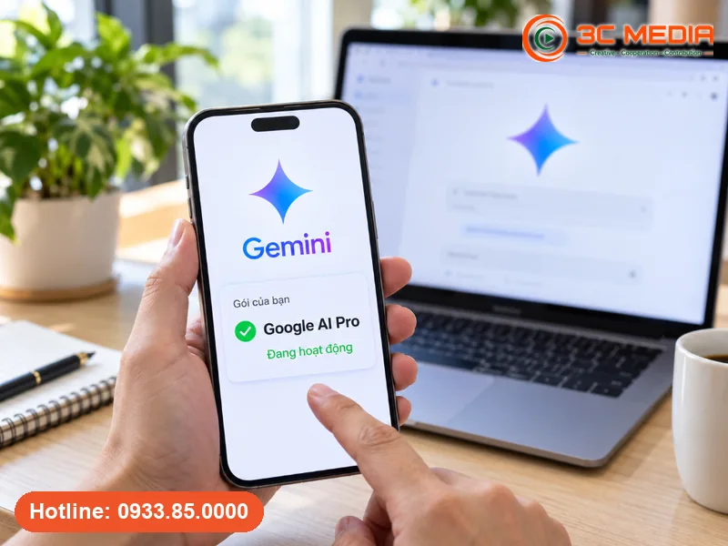 Tài khoản Gemini đã nâng cấp gói Google AI Pro trên điện thoại