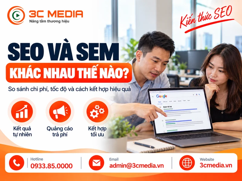 SEO và SEM khác nhau thế nào