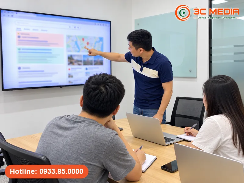 Phân tích SERP trên màn hình tại lớp học SEO