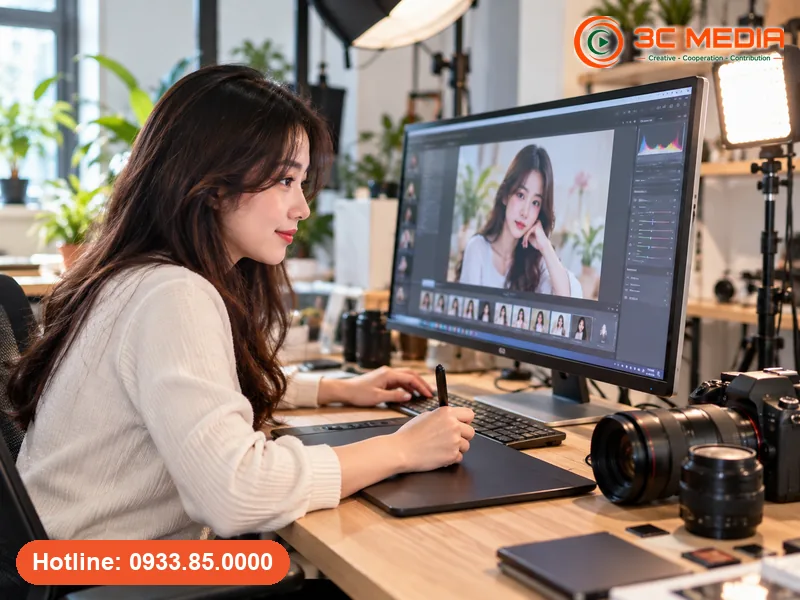 Nhà sáng tạo nội dung chỉnh ảnh để làm thumbnail